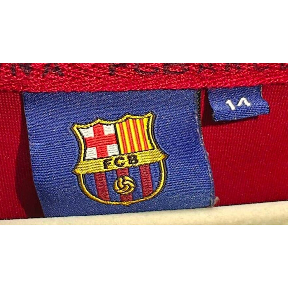 FCB Barcelona Youth size 14 Soccer Blue Full Zip Jacket Pockets Track Sweater - Picture 5 of 8